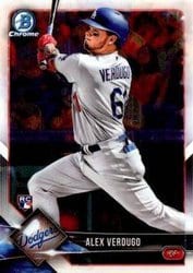 2018 Bowman Chrome Base Set Alex Verdugo #47 card