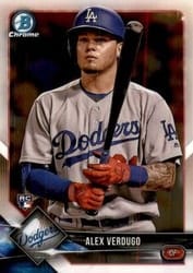 2018 Bowman Chrome Base Set Alex Verdugo #47b card