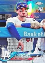 2018 Topps Chrome Base Set Alex Verdugo #167b card