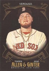 2021 Topps Allen & Ginter X Base Set Alex Verdugo #57 card