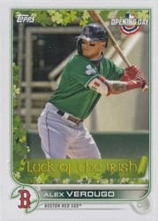 2022 Topps Opening Day Luck of the Irish Alex Verdugo #LI-20 card