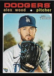 2020 Topps Heritage Base Set Alex Wood #663 card