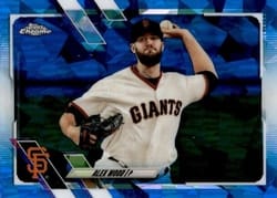 2021 Topps Chrome Sapphire Edition Base Set Alex Wood #643 card