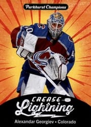 2024-25 Parkhurst Champions Crease Lightning Alexandar Georgiev #CL-19 card