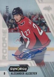 2020-21 Upper Deck Synergy Base Set Alexander Alexeyev #112 card