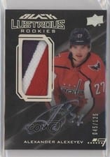 2021-22 SPx 2020-21 Update - UD Black Lustrous Rookie Autograph Patch Alexander Alexeyev #LPA-AX card