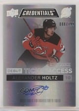 2021-22 Upper Deck Credentials Debut Ticket Access Autograph Alexander Holtz #DTAA-AH card