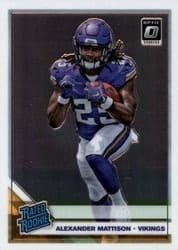 2019 Donruss Optic Base Set Alexander Mattison #181 card