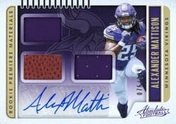 2019 Panini Absolute Base Set Alexander Mattison #202 card