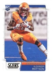 2019 Score Base Set Alexander Mattison #423 card