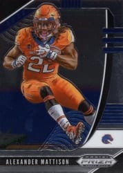 2020 Panini Prizm Draft Picks Base Set Alexander Mattison #4 card