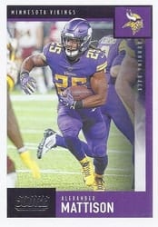 2020 Score Base Set Alexander Mattison #242 card