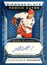 2025-26 Upper Deck Black Diamond Diamond Plate Rookie Auto Alexander Nikishin #DPR-AN card