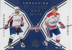 2018-19 SP Authentic Base Set Alexander Ovechkin/Rod Langway #140 card