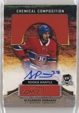 2020 Upper Deck The Cup Chemical Composition Mantle Autographs Alexander Romanov #CC-AR card