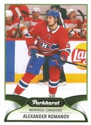 2021-22 Parkhurst Base Set Alexander Romanov #218 card