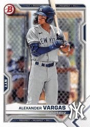 2021 Bowman Draft Base Set Alexander Vargas #BD-121 card