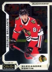 2018-19 O-Pee-Chee Platinum Base Set Alexandre Fortin #186 card
