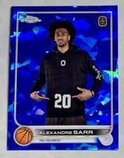 2022-23 Topps Chrome Sapphire Edition Overtime Elite Base Set Alexandre Sarr #52 card