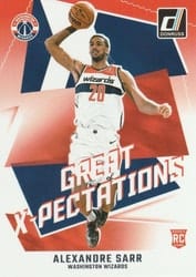 2024-25 Donruss Great X-Pectations Alexandre Sarr #20 card
