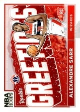 2024-25 Hoops Rookie Greetings Alexandre Sarr #17 card