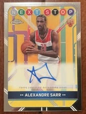 2024-25 Topps Chrome Next Stop Signatures Alexandre Sarr #NSS-AS card