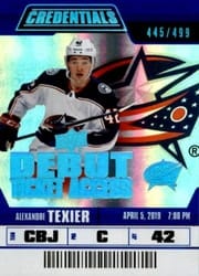 2019-20 Upper Deck Credentials Base Set Alexandre Texier #138 card