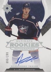2019-20 Upper Deck Ultimate Collection Base Set Alexandre Texier #174 card