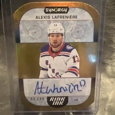 2022-23 Upper Deck Synergy Rink Ink Alexis Lafreniere #RI-AL card