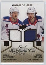 2024-25 Upper Deck Premier Premier Dual Jersey Alexis Lafreniere/Artemi Panarin #PD-LP card