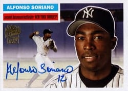 2025 Topps Archives Fan Favorite Autographs 1956 Alfonso Soriano #56FFA-ASO card