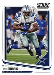 2018 Score Base Set Alfred Morris #85 card