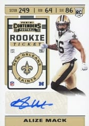2019 Panini Contenders Base Set Alize Mack #227 card
