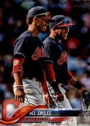 2018 Topps Update Base Set All Smiles (Francisco Lindor / Jose Ramirez) #US199 card
