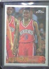 1996 Topps Chrome Allen Iverson #171 card