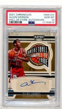 2021-22 Panini Chronicles Hall of Fame Autographs Allen Iverson #HOF-AIV card