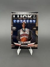 2024-25 Panini Prizm Black Luck of the Lottery Allen Iverson #1 card