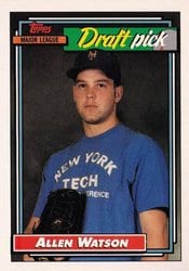 1992 Topps Base Set Allen Watson #654 card
