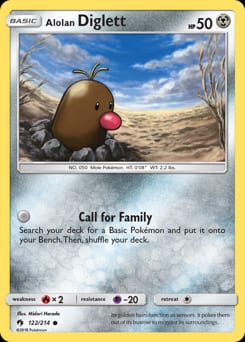 2018 Lost Thunder Alolan Diglett #122