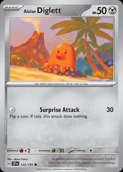 2024 Surging Sparks Alolan Diglett #122