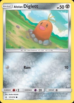 2019 Unbroken Bonds Alolan Diglett #121