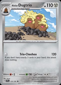 Surging Sparks Alolan Dugtrio #123 card