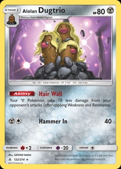Unbroken Bonds Alolan Dugtrio #122 card