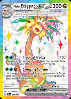 Surging Sparks Alolan Exeggutor ex #225 card