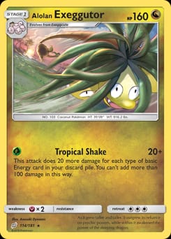 Team Up Alolan Exeggutor #114 card