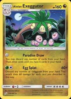 Team Up Alolan Exeggutor #115 card