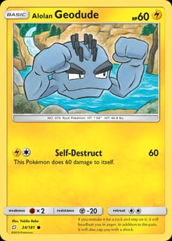 Team Up Alolan Geodude #34 card