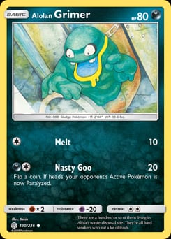 Cosmic Eclipse Alolan Grimer #130 card