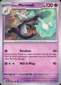 Journey Together Alolan Marowak #57 card