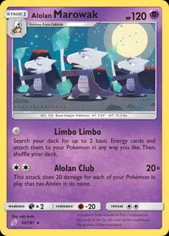 Team Up Alolan Marowak #64 card